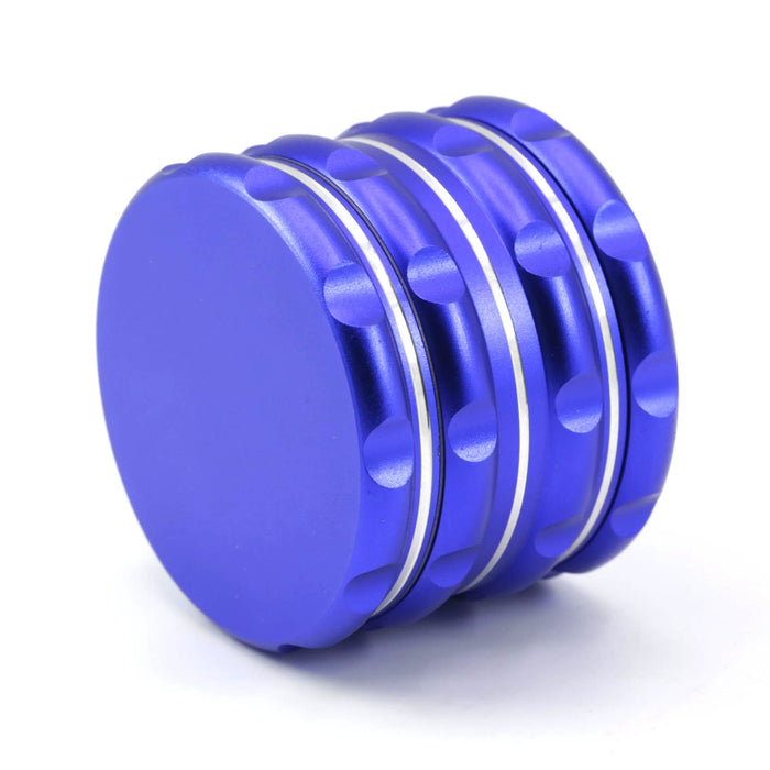 Snap-On 4 Layer Built-In Mesh Aluminum Alloy 63MM Herb Grinder-Blue