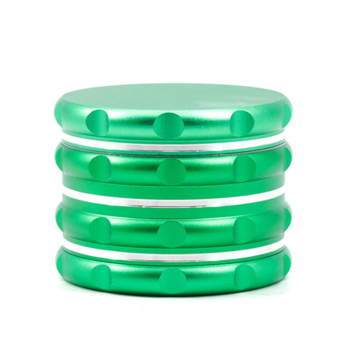 Snap-On 4 Layer Built-In Mesh Aluminum Alloy 63MM Herb Grinder-Green