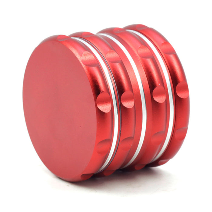 Snap-On 4 Layer Built-In Mesh Aluminum Alloy 63MM Herb Grinder-Red