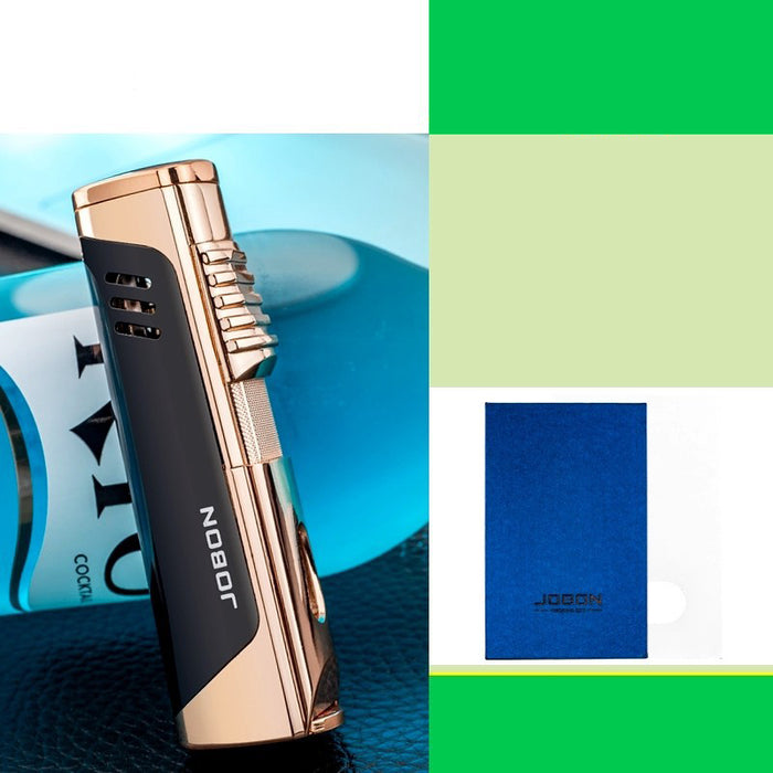 Straight-Through Lighter With Transparent Visible Gas Tank