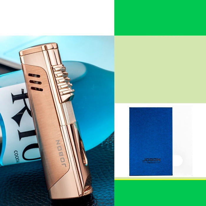 Straight-Through Lighter With Transparent Visible Gas Tank