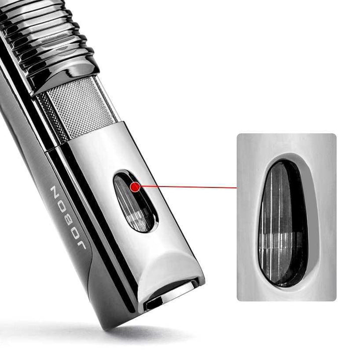 Straight-Through Lighter With Transparent Visible Gas Tank