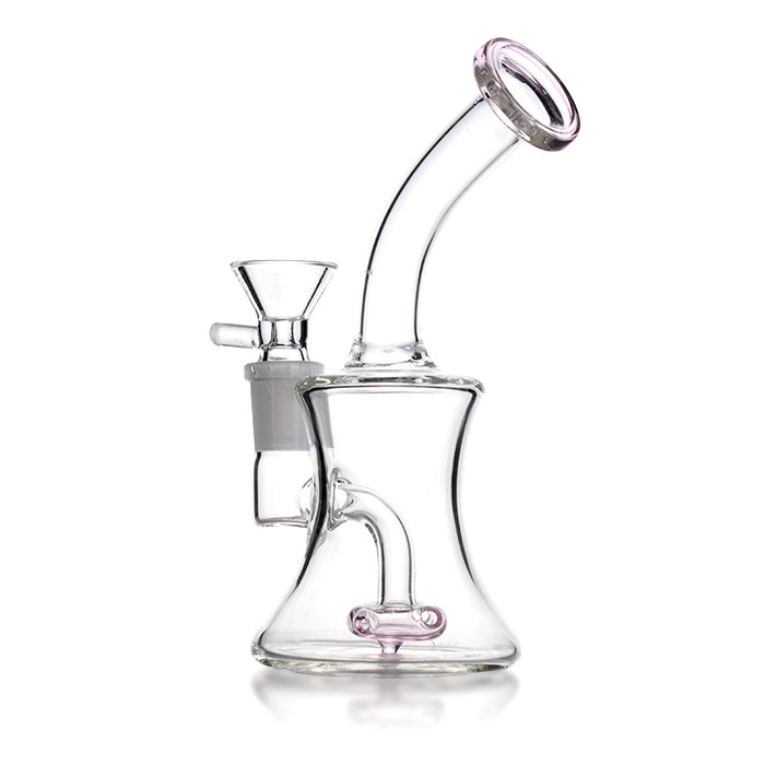 The Glass Mini Dab Rig With Pink Circ & Lip
