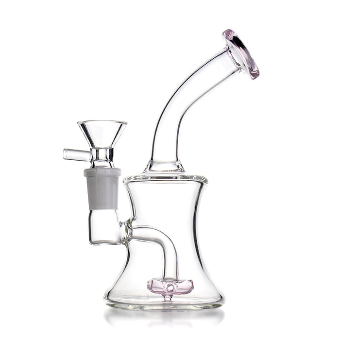 The Glass Mini Dab Rig With Pink Circ & Lip