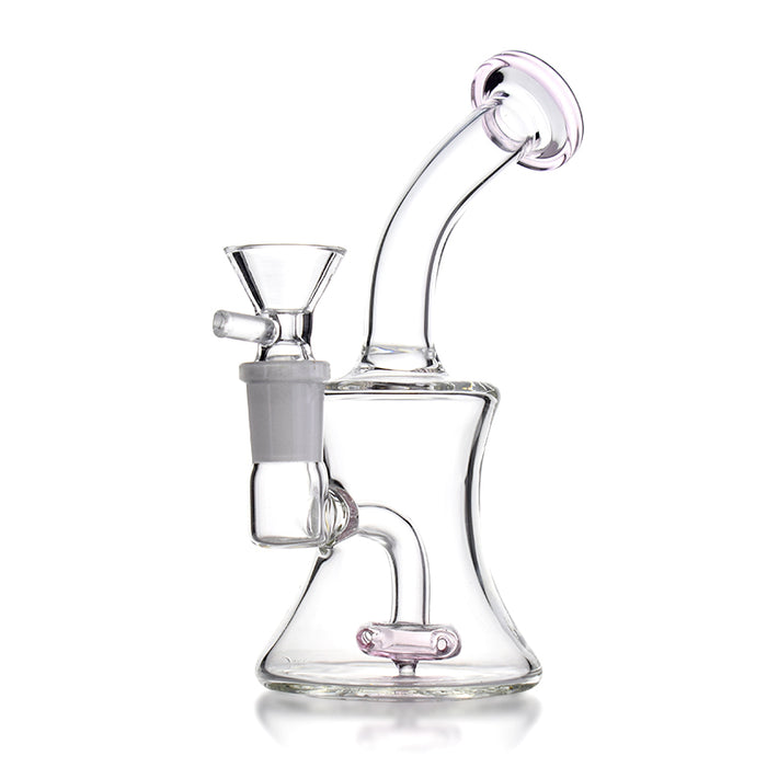 The Glass Mini Dab Rig With Pink Circ & Lip