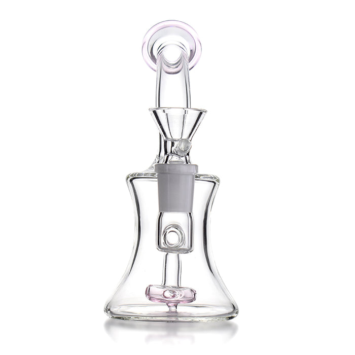 The Glass Mini Dab Rig With Pink Circ & Lip