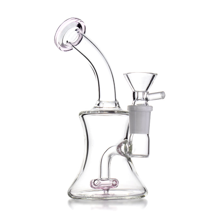 The Glass Mini Dab Rig With Pink Circ & Lip