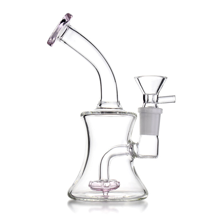 The Glass Mini Dab Rig With Pink Circ & Lip