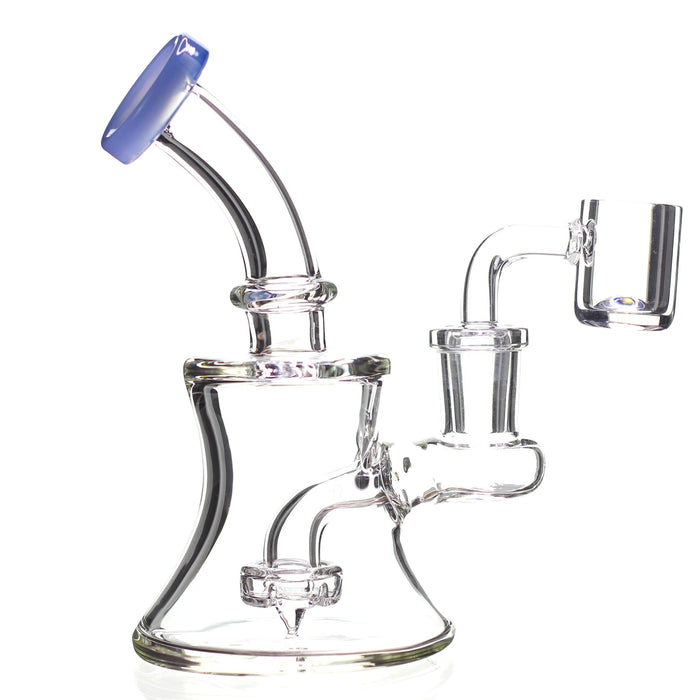 The Gorgeous Lip Wrap Glass Mini Pulse Dab Rig With 14mm Female Banger Hanger And Includes 14mm Premium Quartz Banger