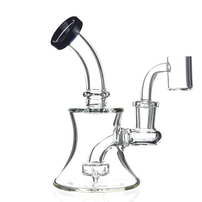 The Gorgeous Lip Wrap Glass Mini Pulse Dab Rig With 14mm Female Banger Hanger And Includes 14mm Premium Quartz Banger