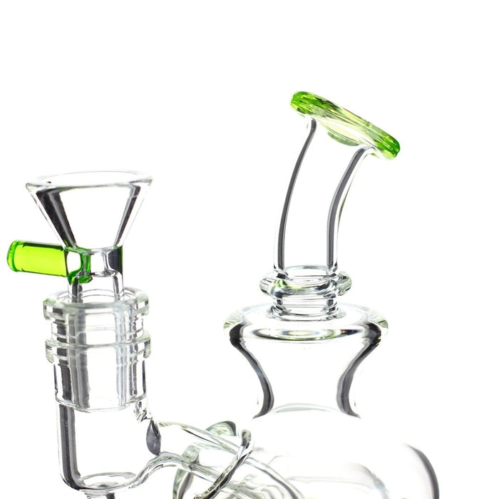The Premium Quality Mini Swiss Fab Egg Glass Water Bong With Multi Slit Showerhead Perc And thick Ass Base