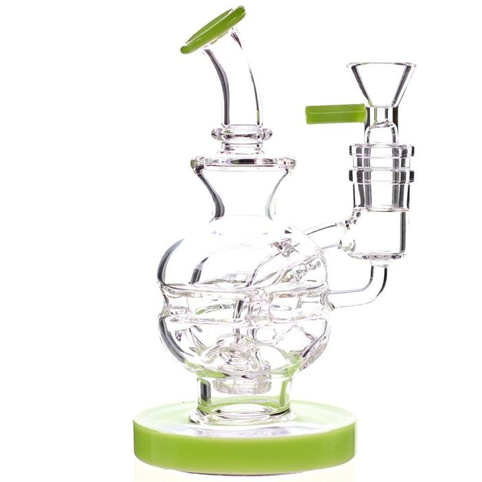 The Premium Quality Mini Swiss Fab Egg Glass Water Bong With Multi Slit Showerhead Perc And thick Ass Base