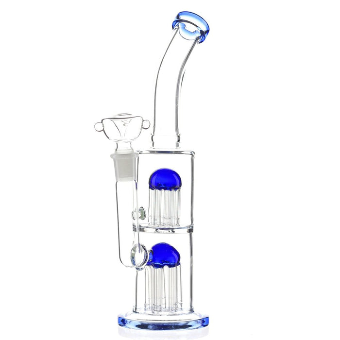 The Thick Two Tree Percolators Double Jellyfish Jam Glass Water Bong