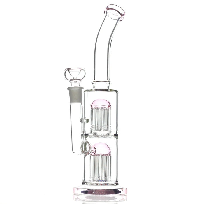 The Thick Two Tree Percolators Double Jellyfish Jam Glass Water Bong