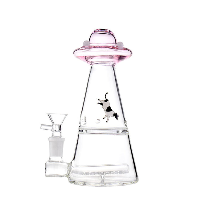 The 7 Inches UFO Vortex Glass Bong With Inline Perc