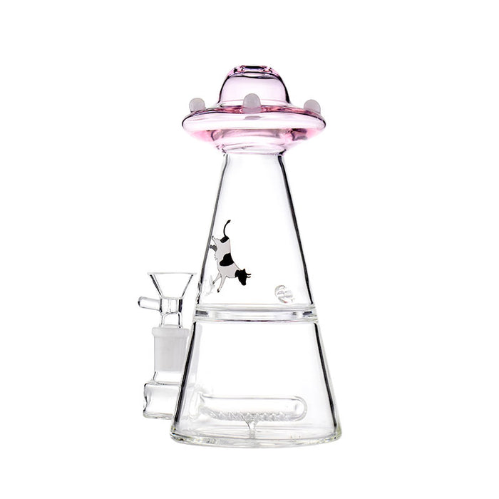 The 7 Inches UFO Vortex Glass Bong With Inline Perc