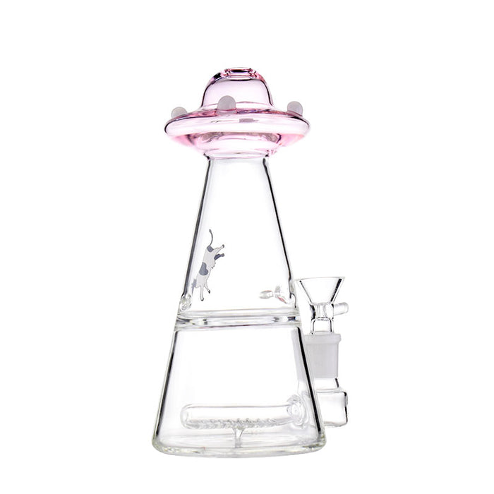 The 7 Inches UFO Vortex Glass Bong With Inline Perc