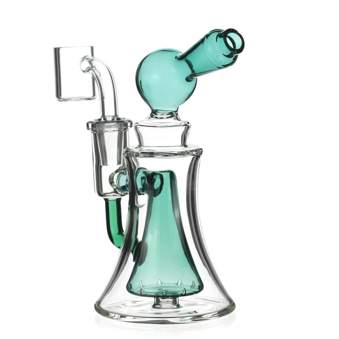 The Accented Scope Prism Glass Dab Rig Mini Bong With Multi Slitted Showerhead