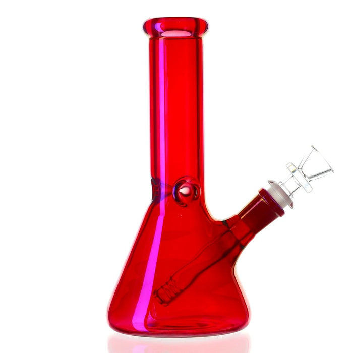 The Anodized Electric Neon Glass Beaker Bong With Ice Pinch