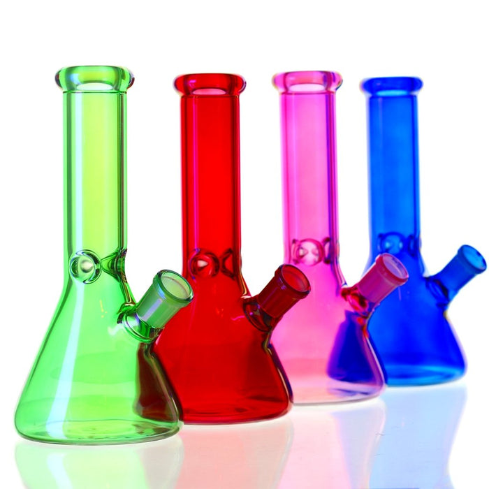 The Anodized Electric Neon Glass Beaker Bong With Ice Pinch