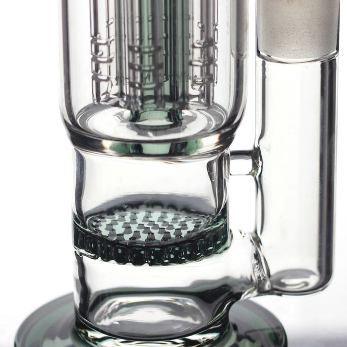 The Honeycomb 6-arm Jellyfish percolator Glass Bong With Ice Pinch