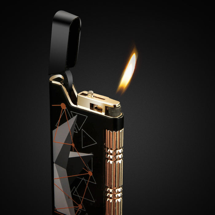 Thin Boutique Metal Inflatable Oblique Fire Lighter