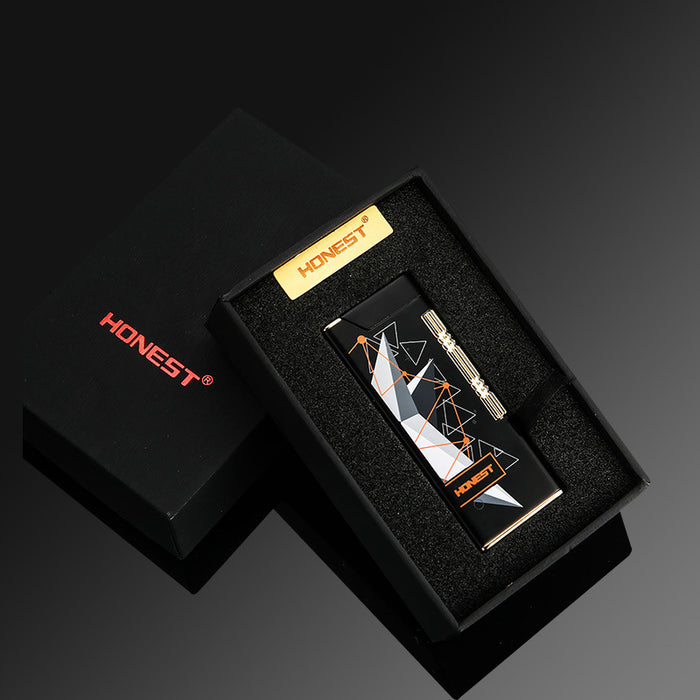 Thin Boutique Metal Inflatable Oblique Fire Lighter