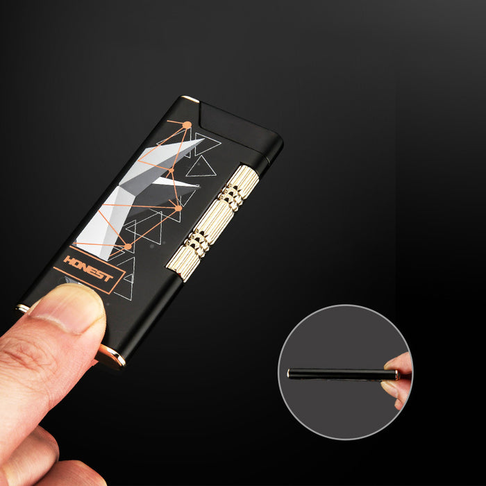 Thin Boutique Metal Inflatable Oblique Fire Lighter