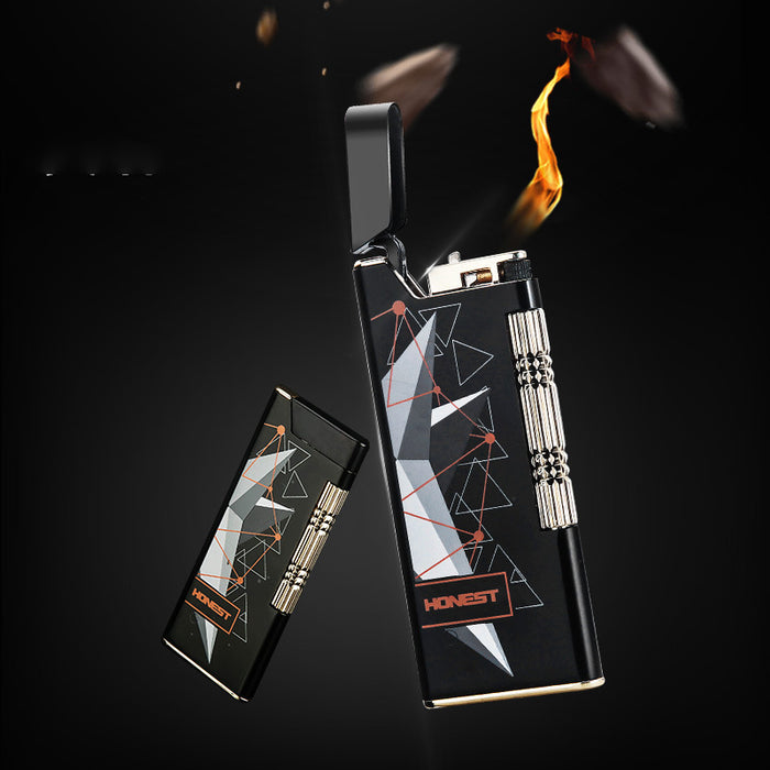 Thin Boutique Metal Inflatable Oblique Fire Lighter