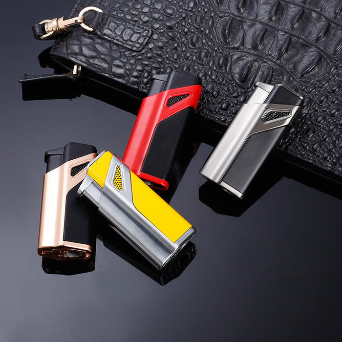Three-Fire Straight-Through Butane Gas Lighter