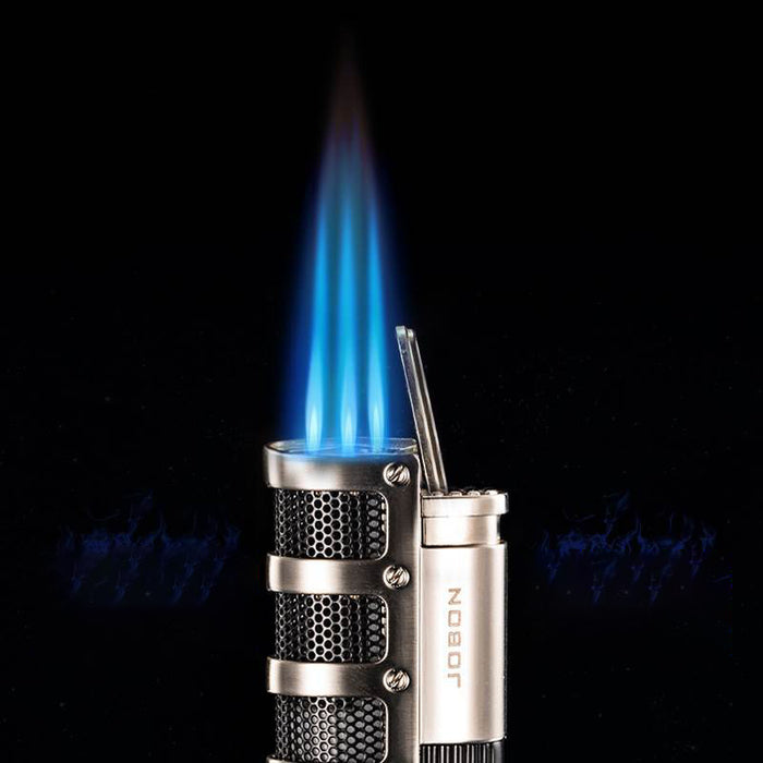Three-Fire Straight-Through Metal Lighter