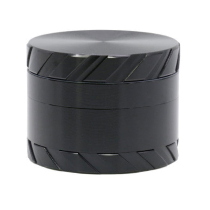 Tire Print Buckle 4 Part Aluminum Alloy 63MM  Grinder-Black