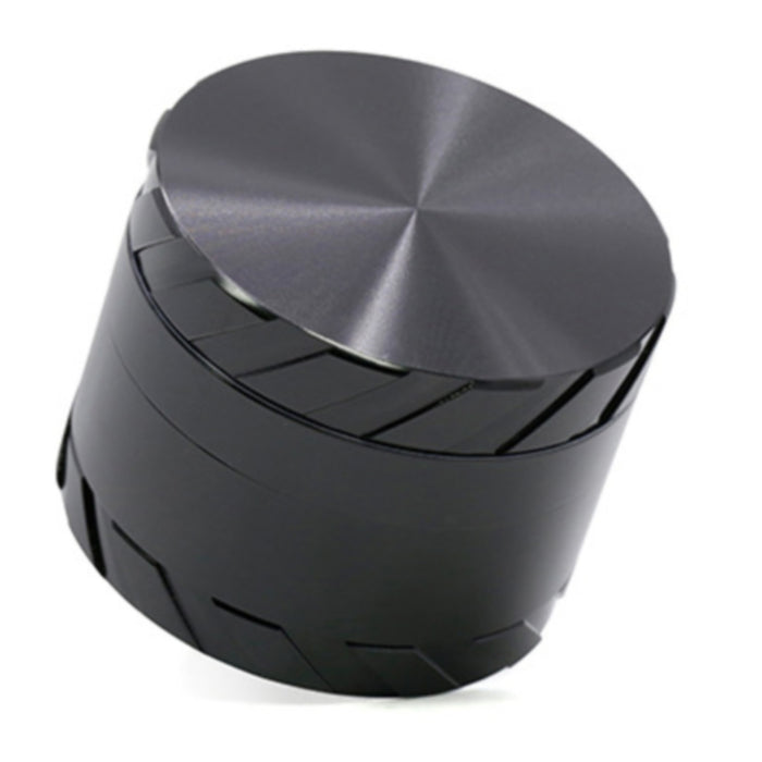 Tire Print Buckle 4 Part Aluminum Alloy 63MM  Grinder-Black