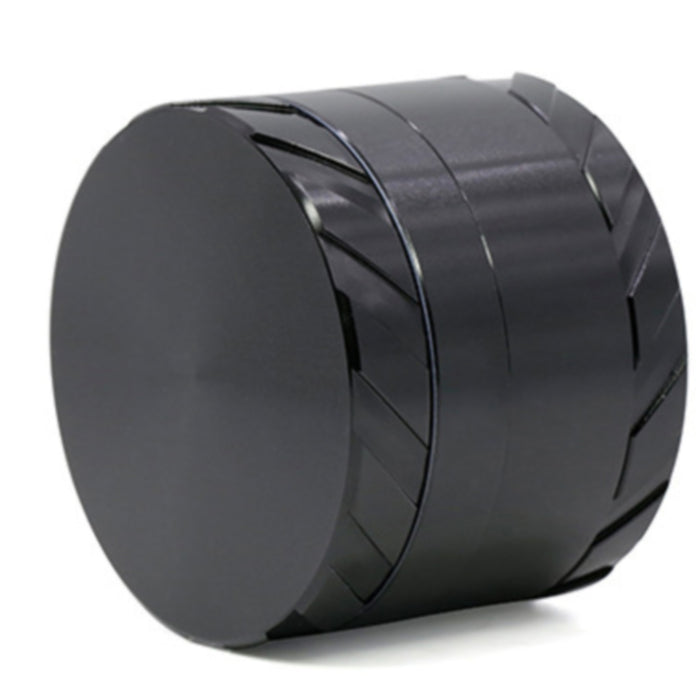 Tire Print Buckle 4 Part Aluminum Alloy 63MM  Grinder-Black