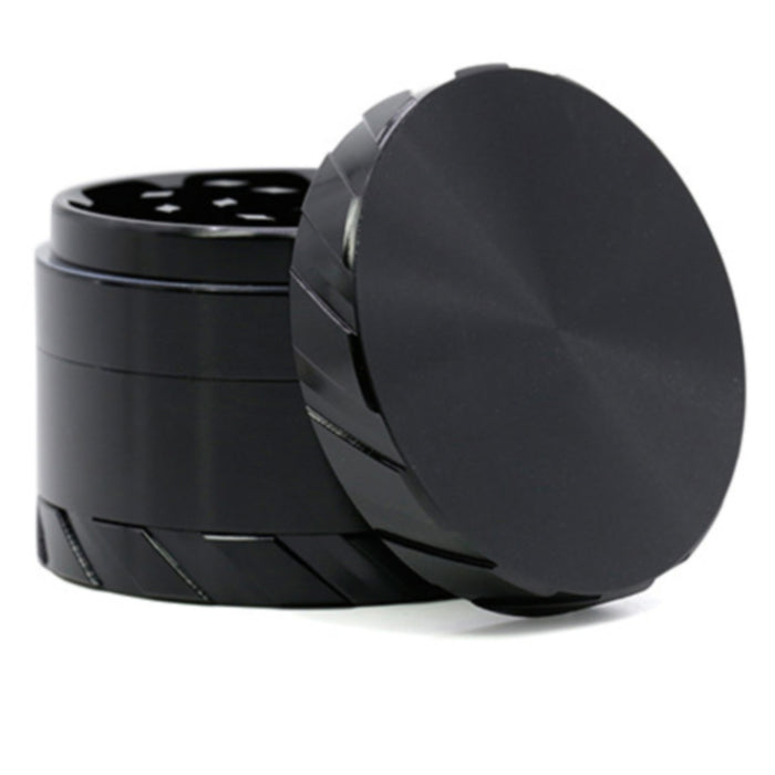 Tire Print Buckle 4 Part Aluminum Alloy 63MM  Grinder-Black