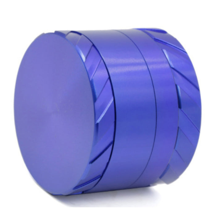 Tire Print Buckle 4 Part Aluminum Alloy 63MM Weed Grinder-Blue