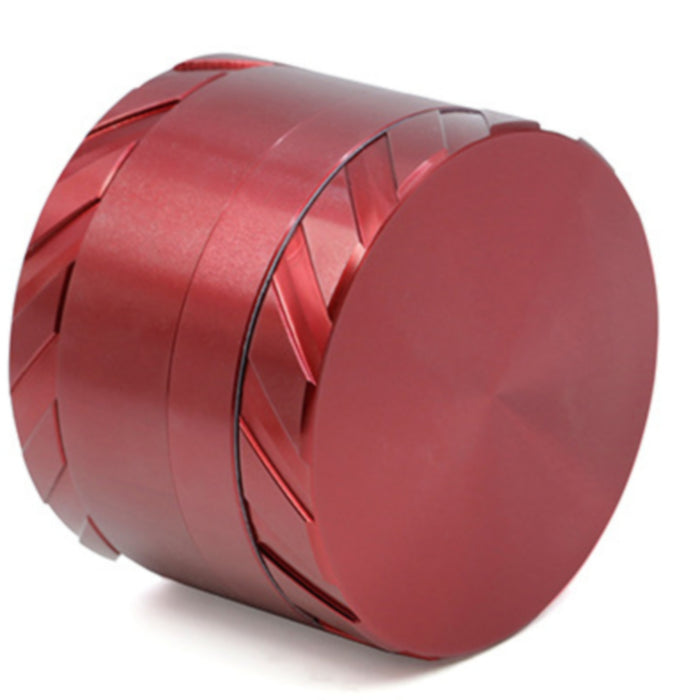 Tire Print Buckle 4 Part Aluminum Alloy 63MM Grinder-Red