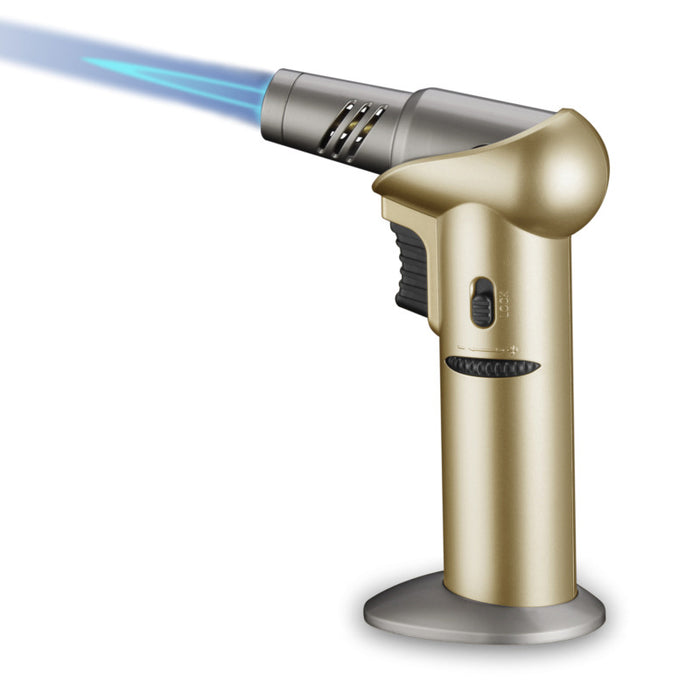 Torch Lighter With Adjustable Flame & Safety Lock