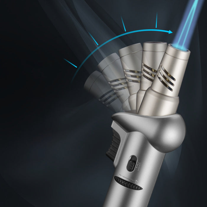 Torch Lighter With Adjustable Flame & Safety Lock
