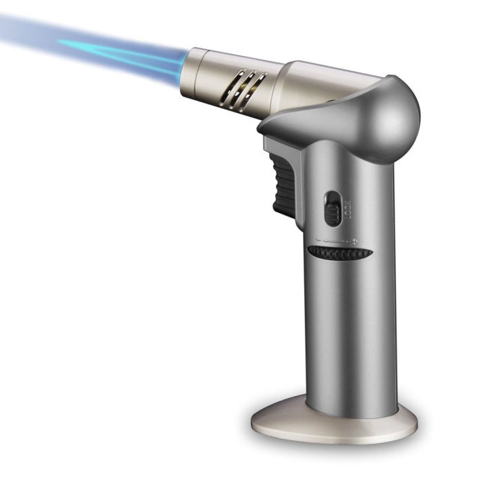 Torch Lighter With Adjustable Flame & Safety Lock