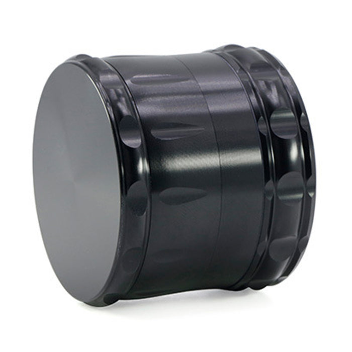 Transparent Cross-Shape Chamfer Drum-Shape 4 layer Aluminium Alloy Herb Grinder-Purple Color