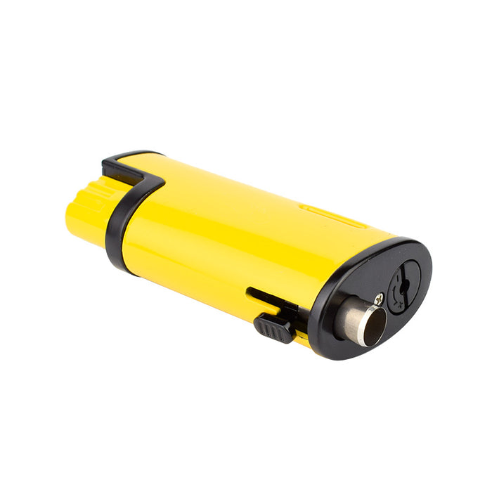 Triple Flame Cigar Lighter With Cigar Punch