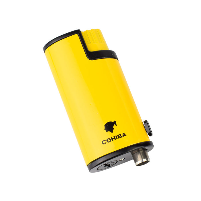 Triple Flame Cigar Lighter With Cigar Punch