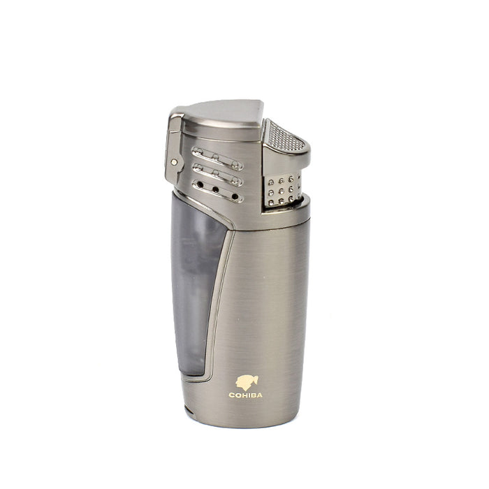 Triple Flame Torch Lighter With Cigar Punch