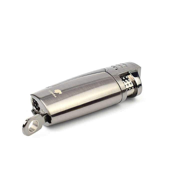 Triple Flame Torch Lighter With Cigar Punch