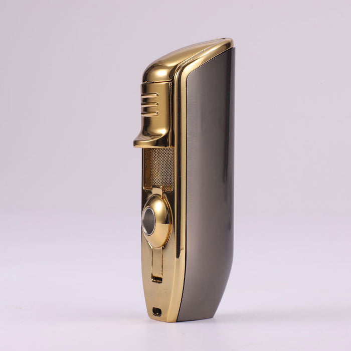Triple Jet Flame Torch Lighter With Fold-Out Punch Cutter