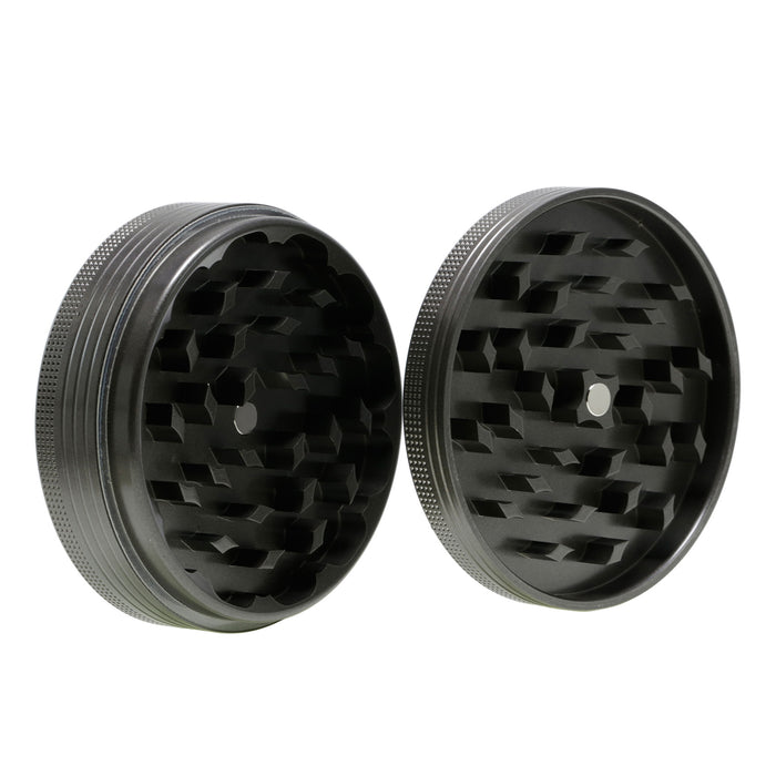 100MM Two-Layer Ceramic Washable Herb Grinder-Gun-black