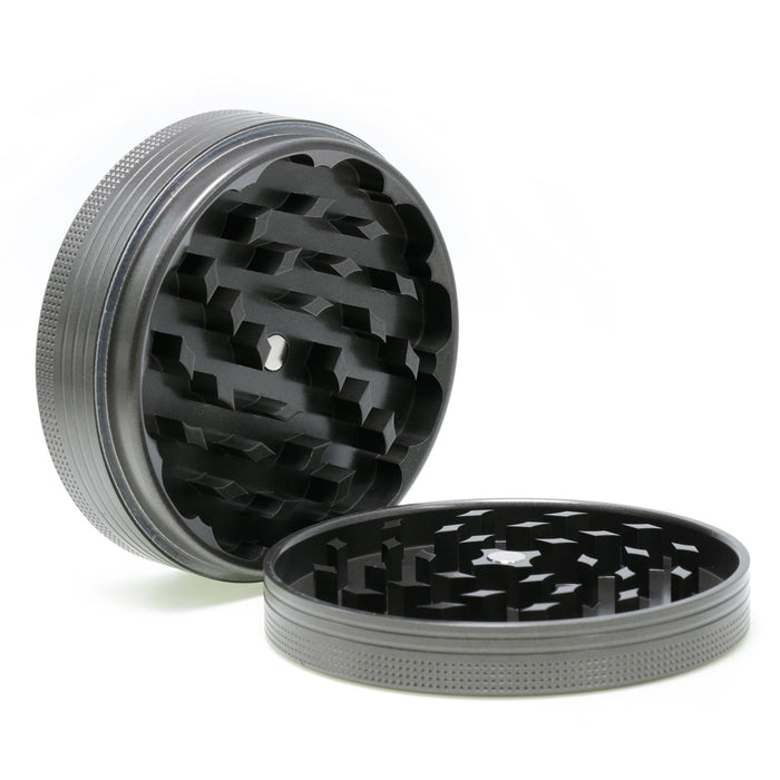 100MM Two-Layer Ceramic Washable Herb Grinder-Gun-black