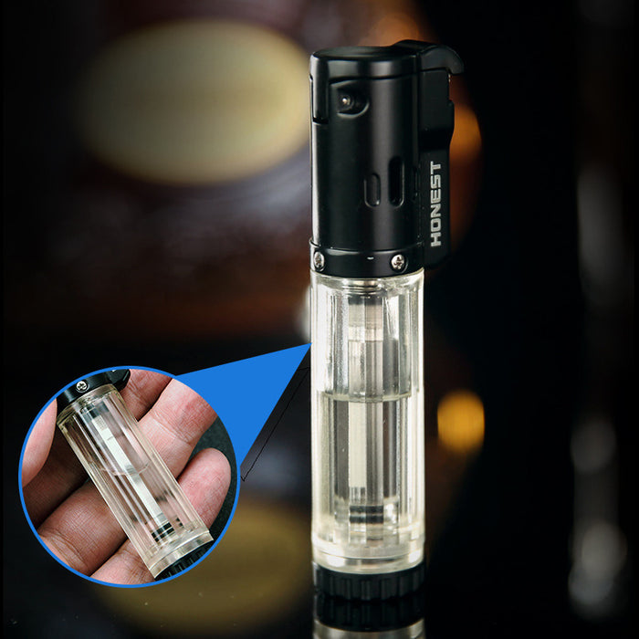 Visible Blue Flame Windproof Gas Lighter