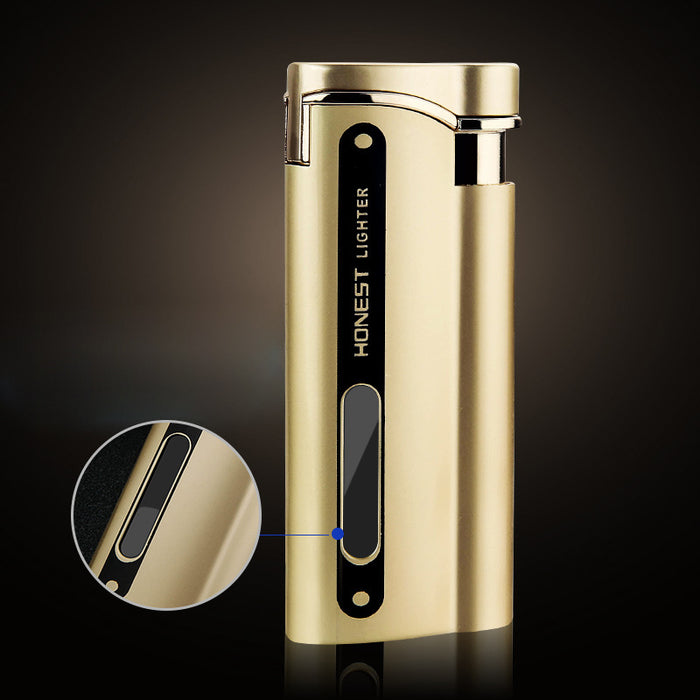 Visible Gas Window Red Flame Lighter